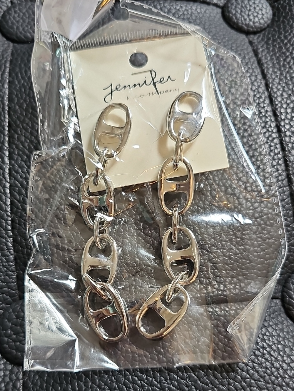 Jenni Silver Chain Link Drop Earrings